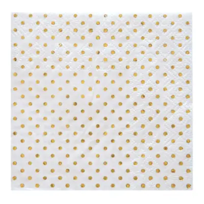 Servetter Guldprickiga - 20-pack