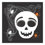Servetter Halloween Döskalle - 20-pack