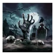 Servetter Halloween Kyrkogård - 12-pack