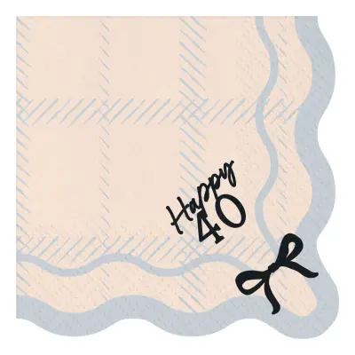 Servetter Happy 40 Rosett - 12-pack