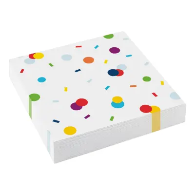 Servetter Happy Birthday Konfetti - 20-pack