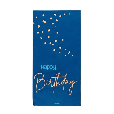 Servetter Happy Birthday mörkblå 33 x 33 cm 10-pack