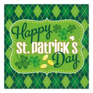 Servetter Happy St Patrick's Day Gröna - 16-pack