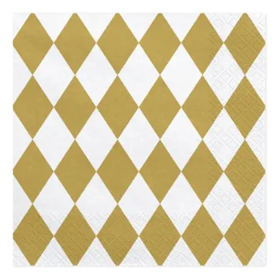 Servetter Harlequin Guld - 20-pack