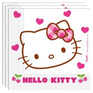 Servetter Hello Kitty rosa hjärtan 20-pack