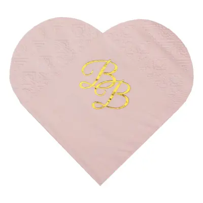 Servetter Hjärta Rosa - 10-pack