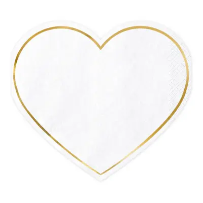 Servetter Hjärtformade - 20-pack