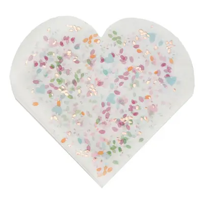 Servetter Hjärtformade Flerfärgad - 20-pack