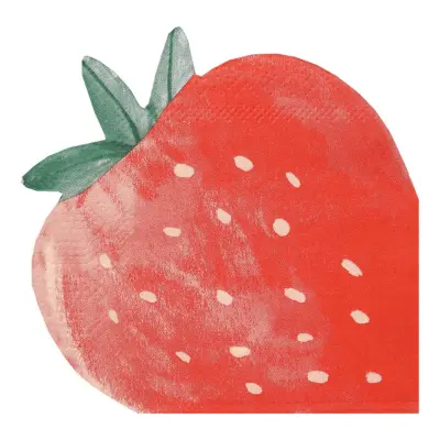 Servetter Jordgubbe