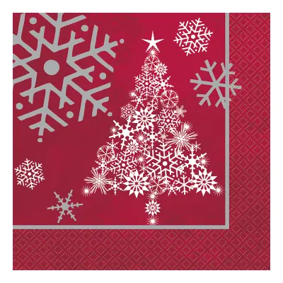 Servetter Jul Snöflingor