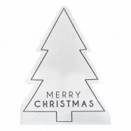 Servetter Julgran Merry Christmas - 16-pack