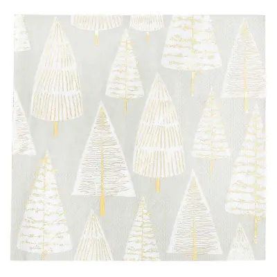 Servetter Julgranar Guld - 16-pack