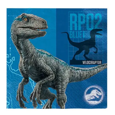 Servetter Jurassic World Blå - 20-pack