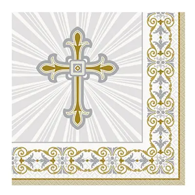 Servetter Kors Beige - 16-pack