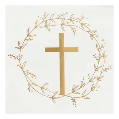 Servetter Kors Guld - 16-pack