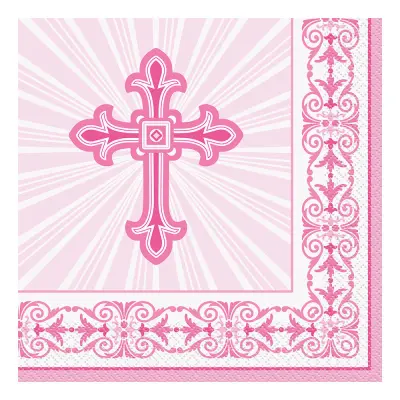 Servetter Kors Rosa - 16-pack