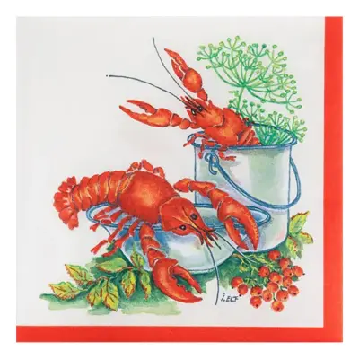 Servetter Kräftor Dill - 20-pack