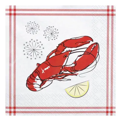 Servetter Kräftskiva Citron&Dill - 20-pack