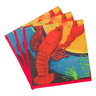 Servetter Kräftskiva Måne - 20-pack