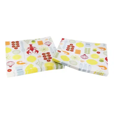 Servetter Kräftskiva Mönster - 20-pack