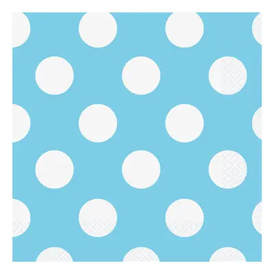 Servetter Ljusblå Prickiga - 16-pack