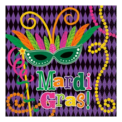 Servetter Mardi Gras - 16-pack