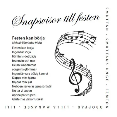 Servetter med Snapsvisor - 20-pack