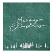 Servetter Merry Christmas Gröna - 16-pack