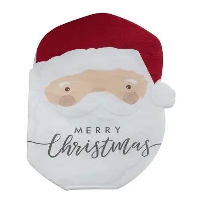 Servetter Merry Christmas Jultomte - 16-pack