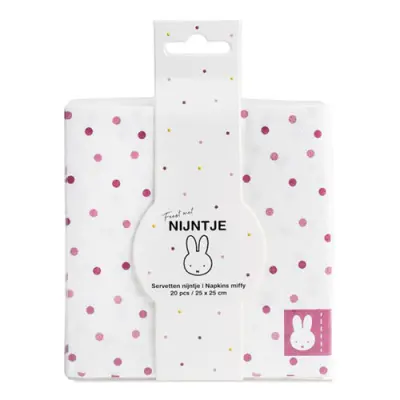 Servetter Miffy Ljusrosa - 20-pack