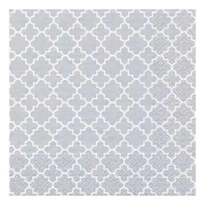Servetter Modern Silver/Vit - 20-pack