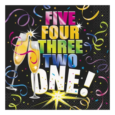 Servetter Nyår Nedräkning - 16-pack