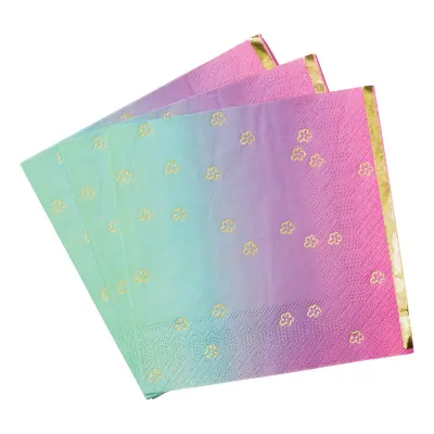 Servetter Ombre med Guldfolie - 16-pack