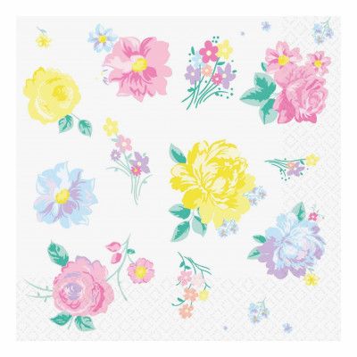 Servetter Påsk Blommor - 16-pack