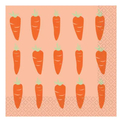 Påskservetter Morötter - 16-pack