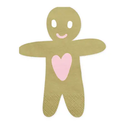 Servetter Pepparkaksgubbe - 20-pack