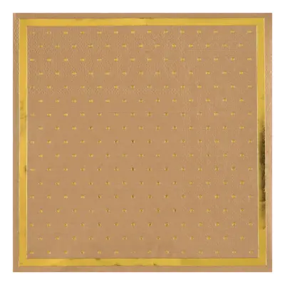 Servetter Prickiga Brun/Guld - 20-pack