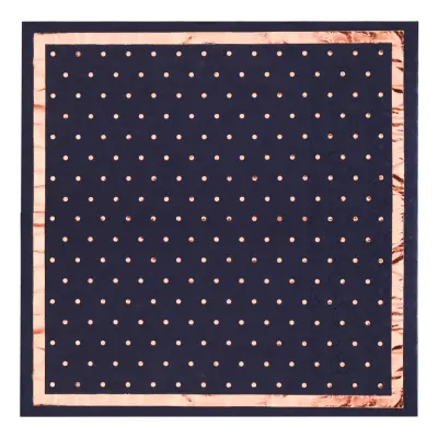 Servetter Prickiga Navy/Roséguld - 20-pack