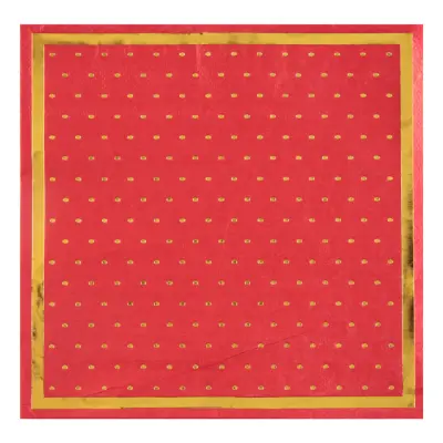 Servetter Prickiga Röd/Guld - 20-pack