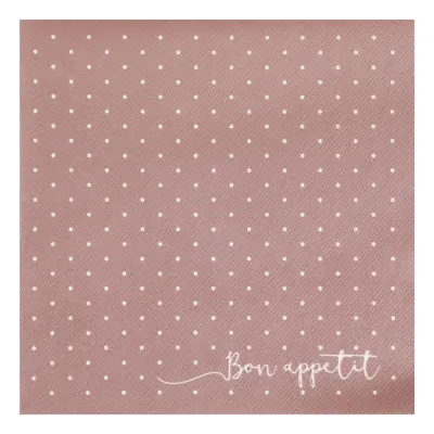 Servetter Prickiga Roséguld - 12-pack