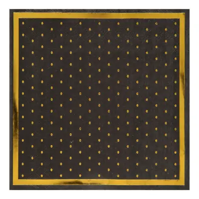 Servetter Prickiga Svart/Guld - 20-pack