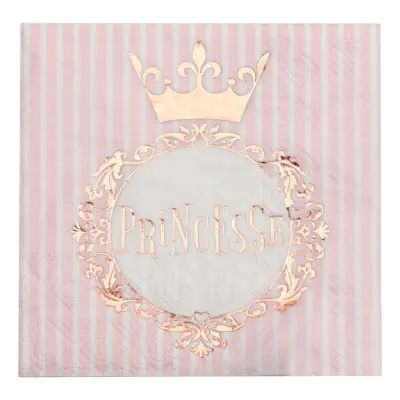 Servetter Princesse Roséguld - 20-pack