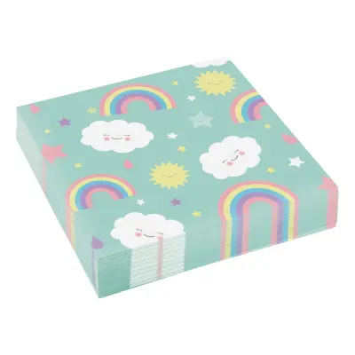 Servetter Rainbow&Cloud Grön - 20-pack