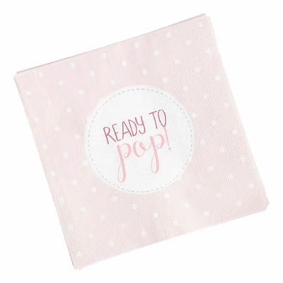 Servetter Ready to Pop Rosa - 20-pack