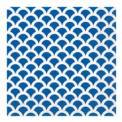 Servetter Snäckskal Blå - 16-pack