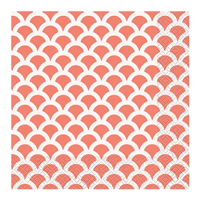 Servetter Snäckskal Korall - 16-pack