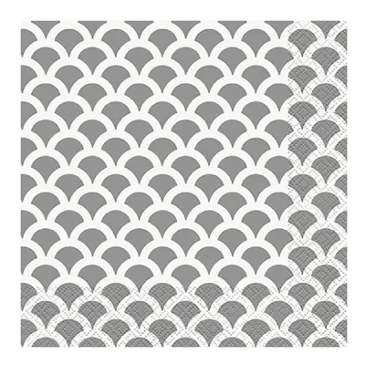 Servetter Snäckskal Silver - 16-pack