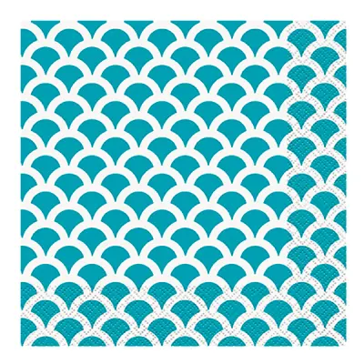 Servetter Snäckskal Turkos - 16-pack