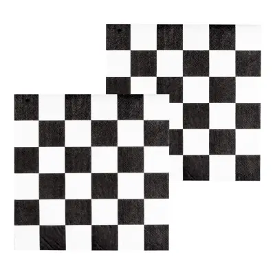 Servetter Schackrutiga - 12-pack