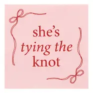 Servetter She's Tying the Knot Rosa Rosett - 16-pack